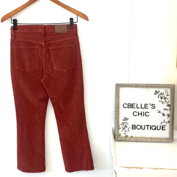 Madewell Cali Demi-Boot Jeans in Corduroy: Button-Front Edition Canterbury Red - Picture 6 of 14
